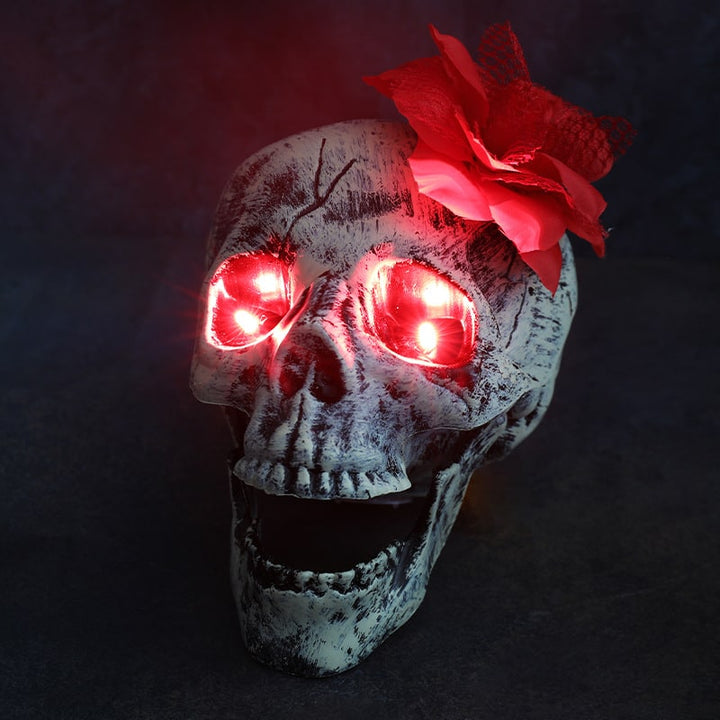 Halloween tuindecoratie skeletbord met grondpennen, LED-verlichting, buitenrekwisiet