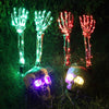 Halloween tuindecoratie skeletbord met grondpennen, LED-verlichting, buitenrekwisiet