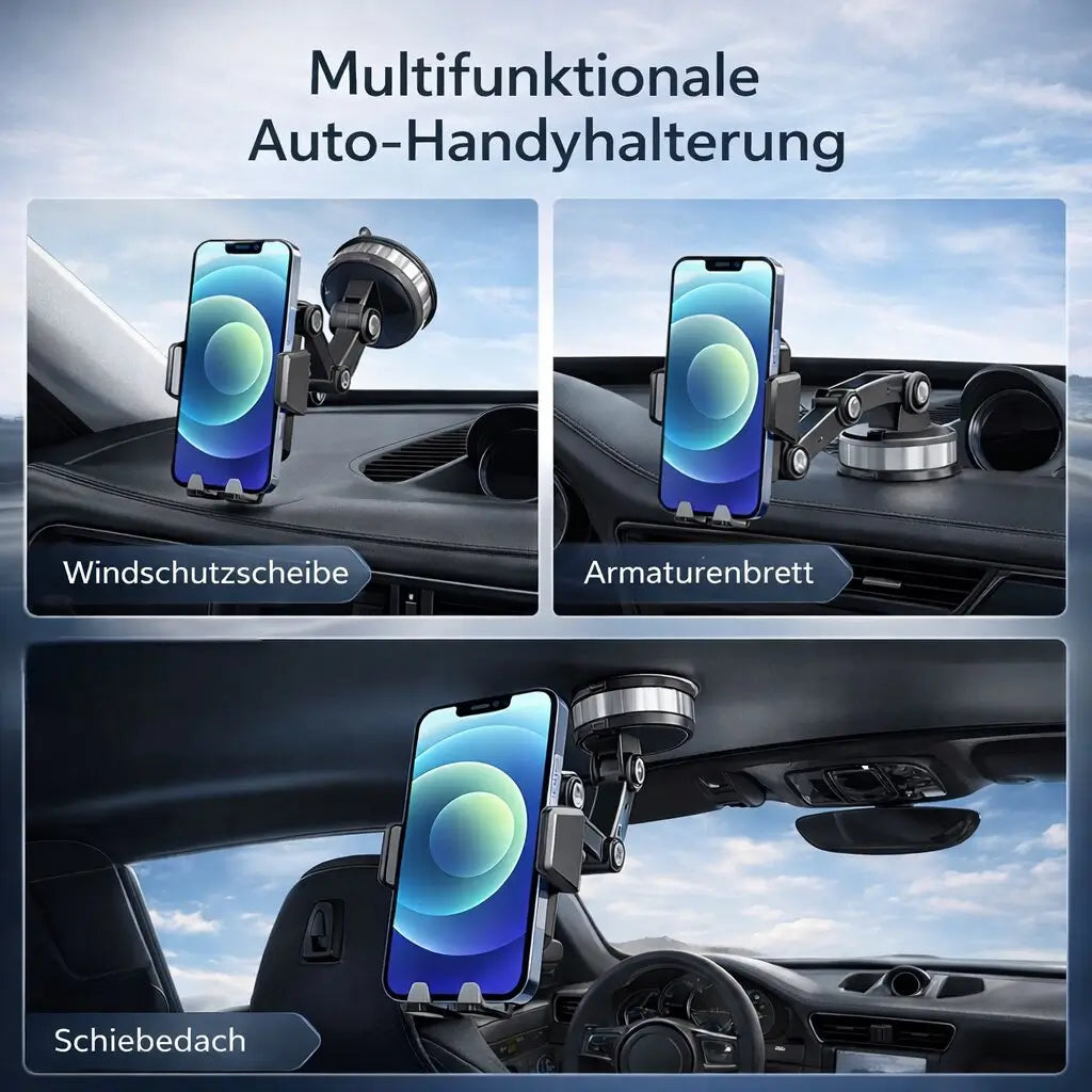 Telefoonhouder voor in de auto met zuignap | 360° draaibare houder voor dashboard en voorruit