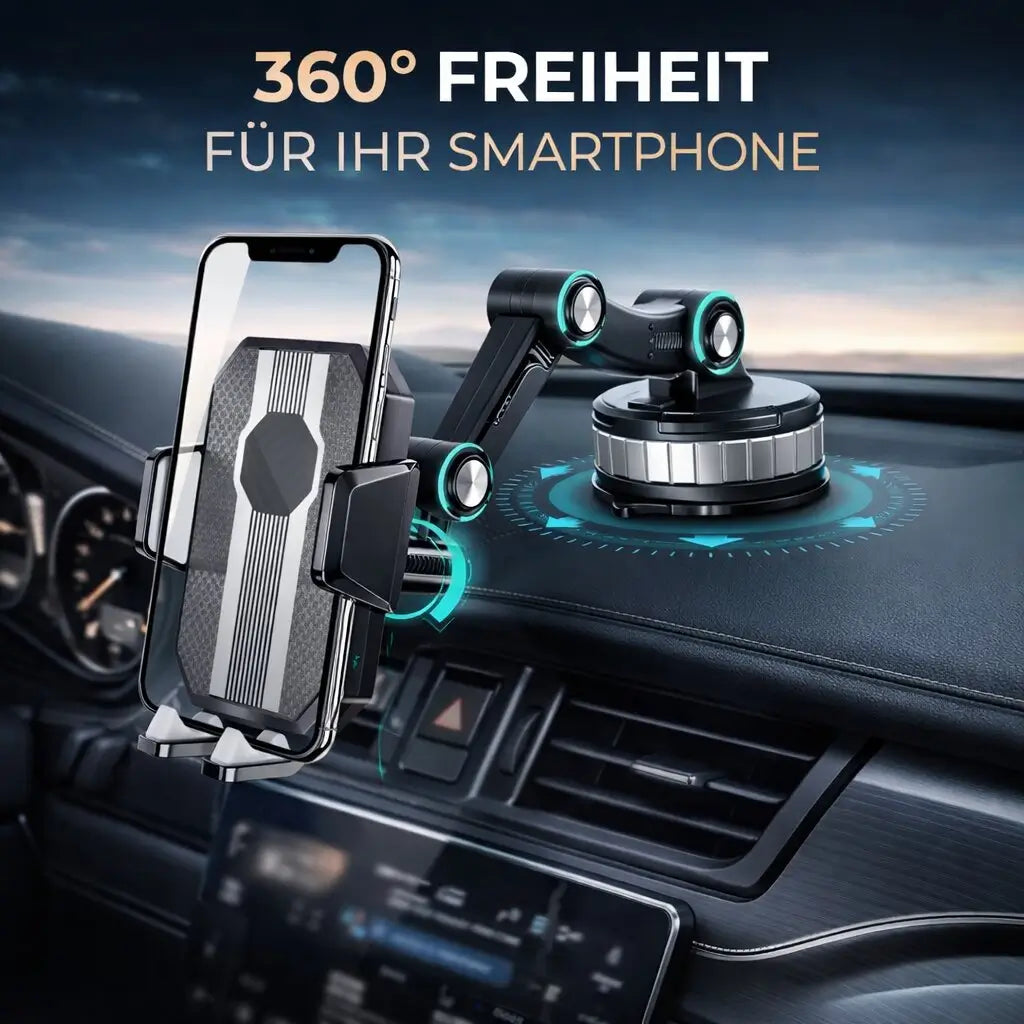 Telefoonhouder voor in de auto met zuignap | 360° draaibare houder voor dashboard en voorruit