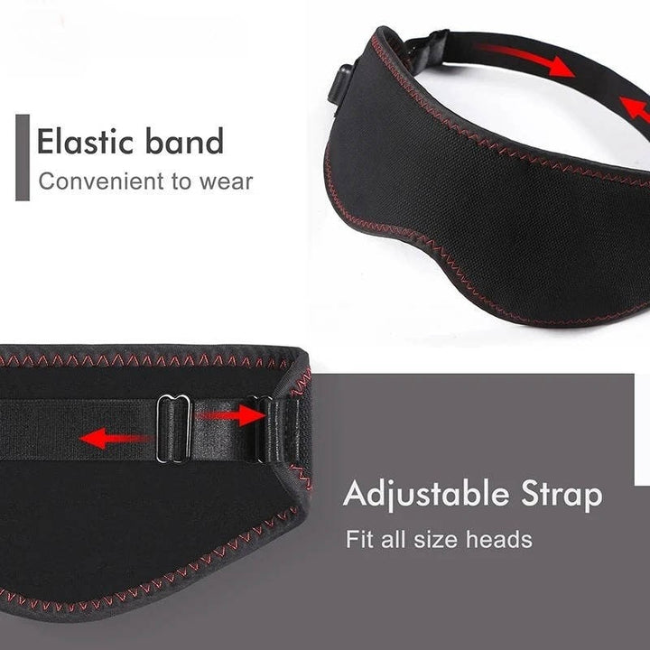Verwarmd oogmasker voor slaap en eronder met verstelbare elastische band en USB-voeding, verwarmbaar
