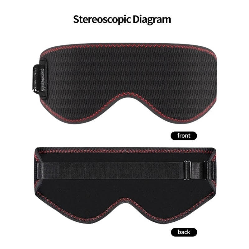 Verwarmd oogmasker voor slaap en eronder met verstelbare elastische band en USB-voeding, verwarmbaar