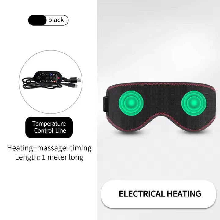 Verwarmd oogmasker voor slaap en eronder met verstelbare elastische band en USB-voeding, verwarmbaar