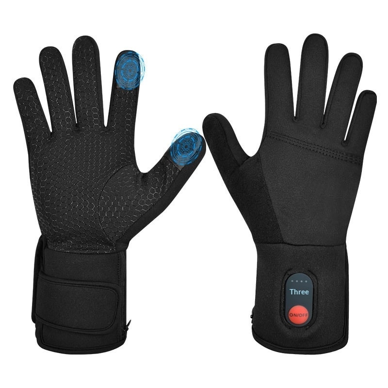Verwarmde handschoenen voor de winter met touchscreen-vingertoppen en oplaadbare handwarmer