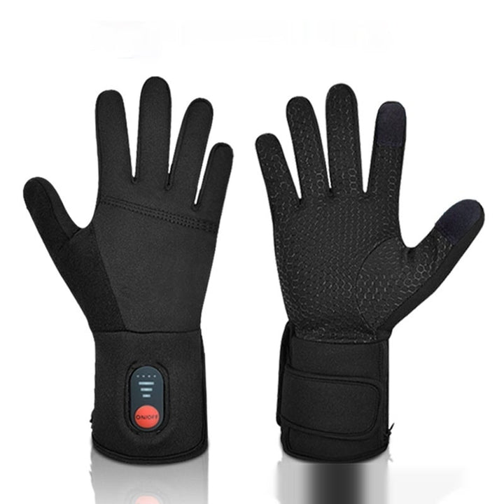 Verwarmde handschoenen voor de winter met touchscreen-vingertoppen en oplaadbare handwarmer