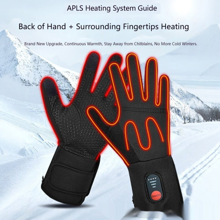 Verwarmde handschoenen voor de winter met touchscreen-vingertoppen en oplaadbare handwarmer