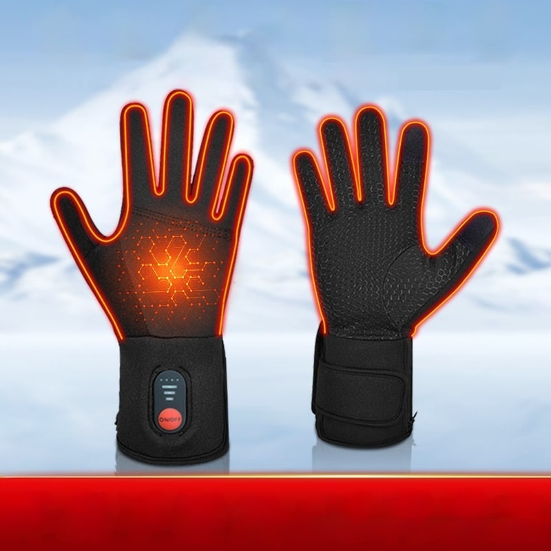 Verwarmde handschoenen voor de winter met touchscreen-vingertoppen en oplaadbare handwarmer