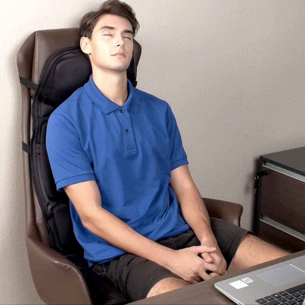 Verwarmde massagezitkussen voor bureaustoel en auto met shiatsu-trilling en afstandsbediening