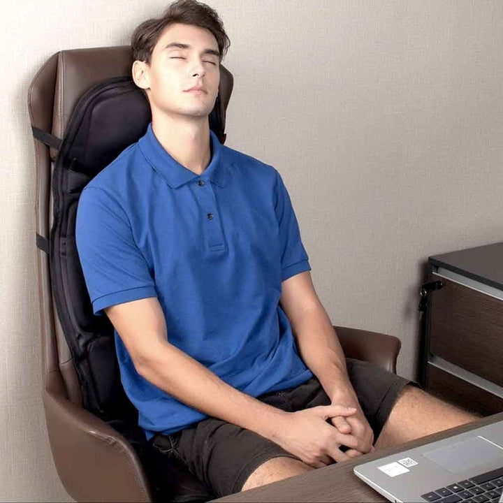 Verwarmde massagezitkussen voor bureaustoel en auto met shiatsu-trilling en afstandsbediening