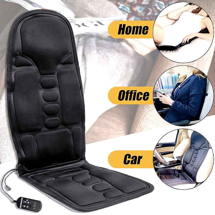 Verwarmde massagezitkussen voor bureaustoel en auto met shiatsu-trilling en afstandsbediening