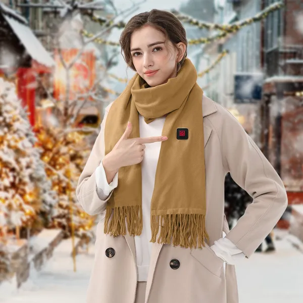Verwarmde fleece sjaal en nekwikkel met USB-voeding en drie temperatuurstanden