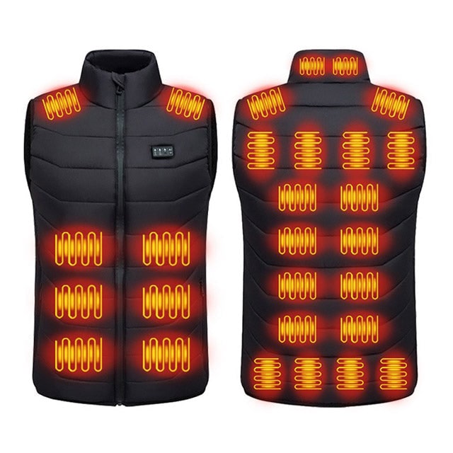 Verwarmd bodywarmer met oplaadbare USB-accu, gequilt ontwerp en meerdere verwarmingszones
