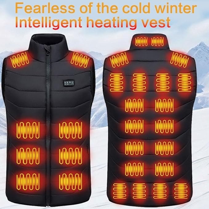 Verwarmd bodywarmer met oplaadbare USB-accu, gequilt ontwerp en meerdere verwarmingszones