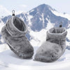 Verwarmde winterpantoffels met USB-verwarming, pluchen laarsje en voetgewelfsteun
