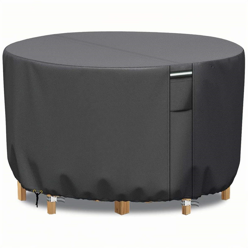 Robuuste hoes voor ronde terrasmeubels met ventilatieopening