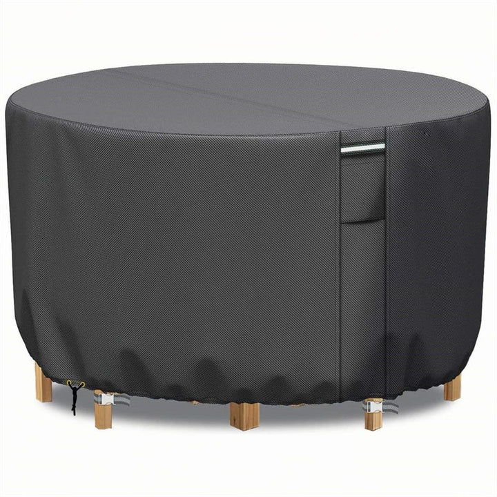 Robuuste hoes voor ronde terrasmeubels met ventilatieopening