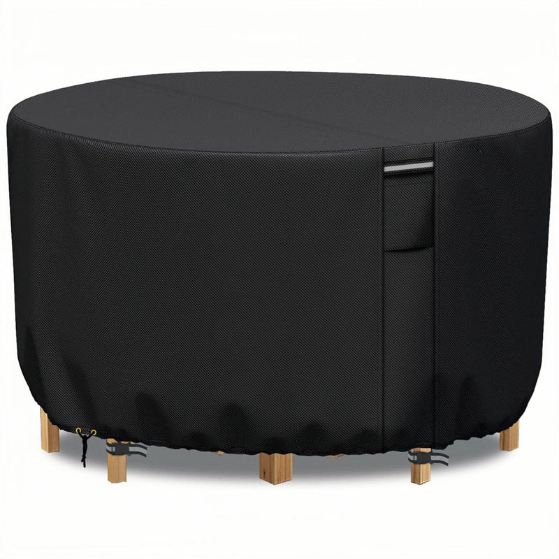 Robuuste hoes voor ronde terrasmeubels met ventilatieopening