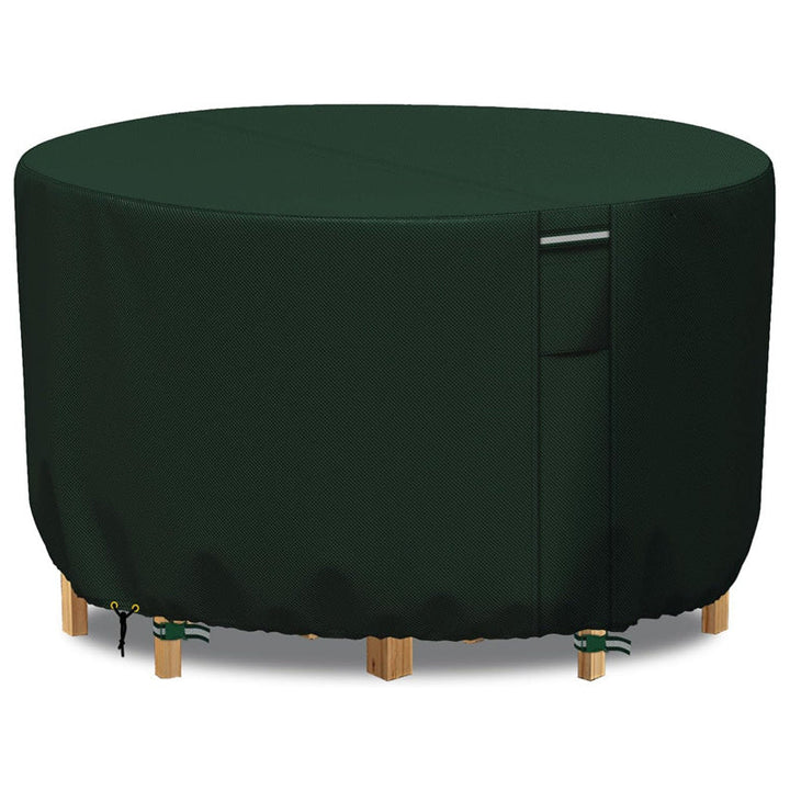 Robuuste hoes voor ronde terrasmeubels met ventilatieopening