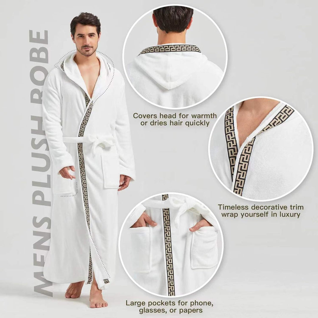 Lichte fleece zomerbadjas voor heren – James