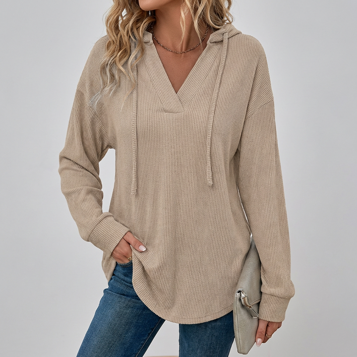 V‑Hals Oversized Hoodie