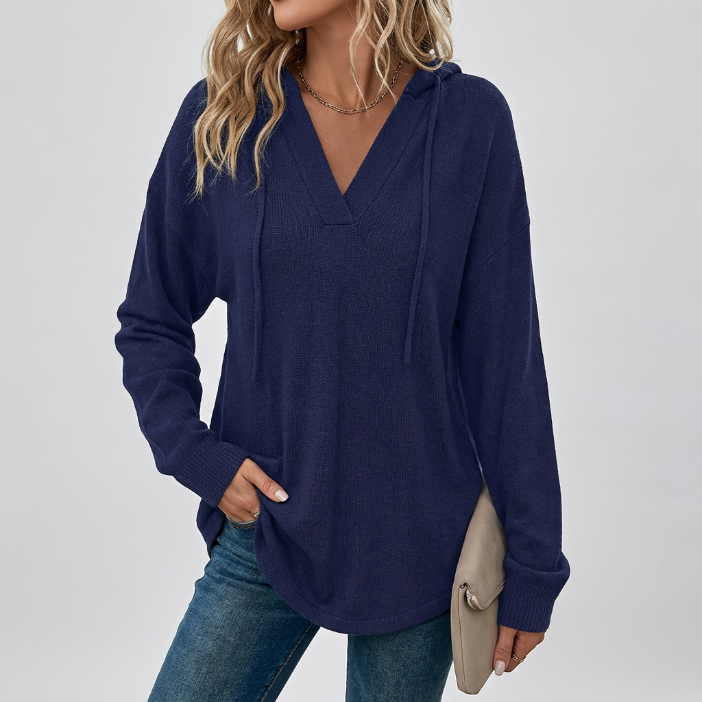 V‑Hals Oversized Hoodie