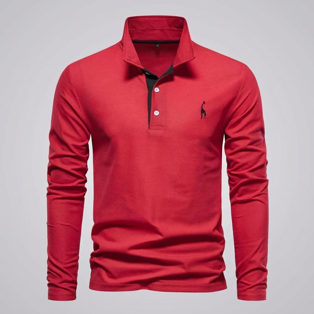 Heren Klassiek Knoop‑Hals Polo Shirt