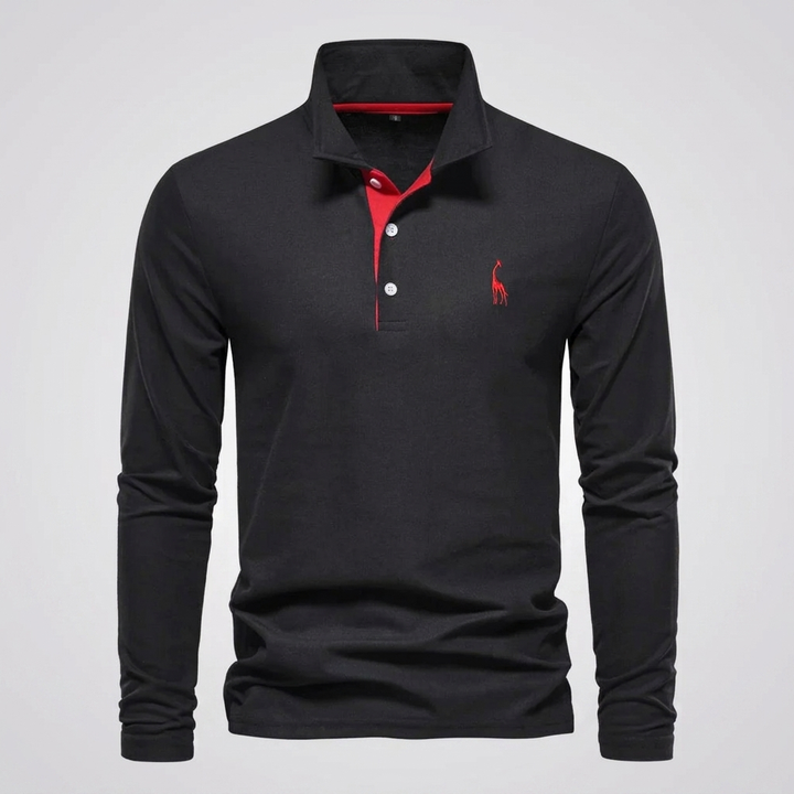 Heren Klassiek Knoop‑Hals Polo Shirt