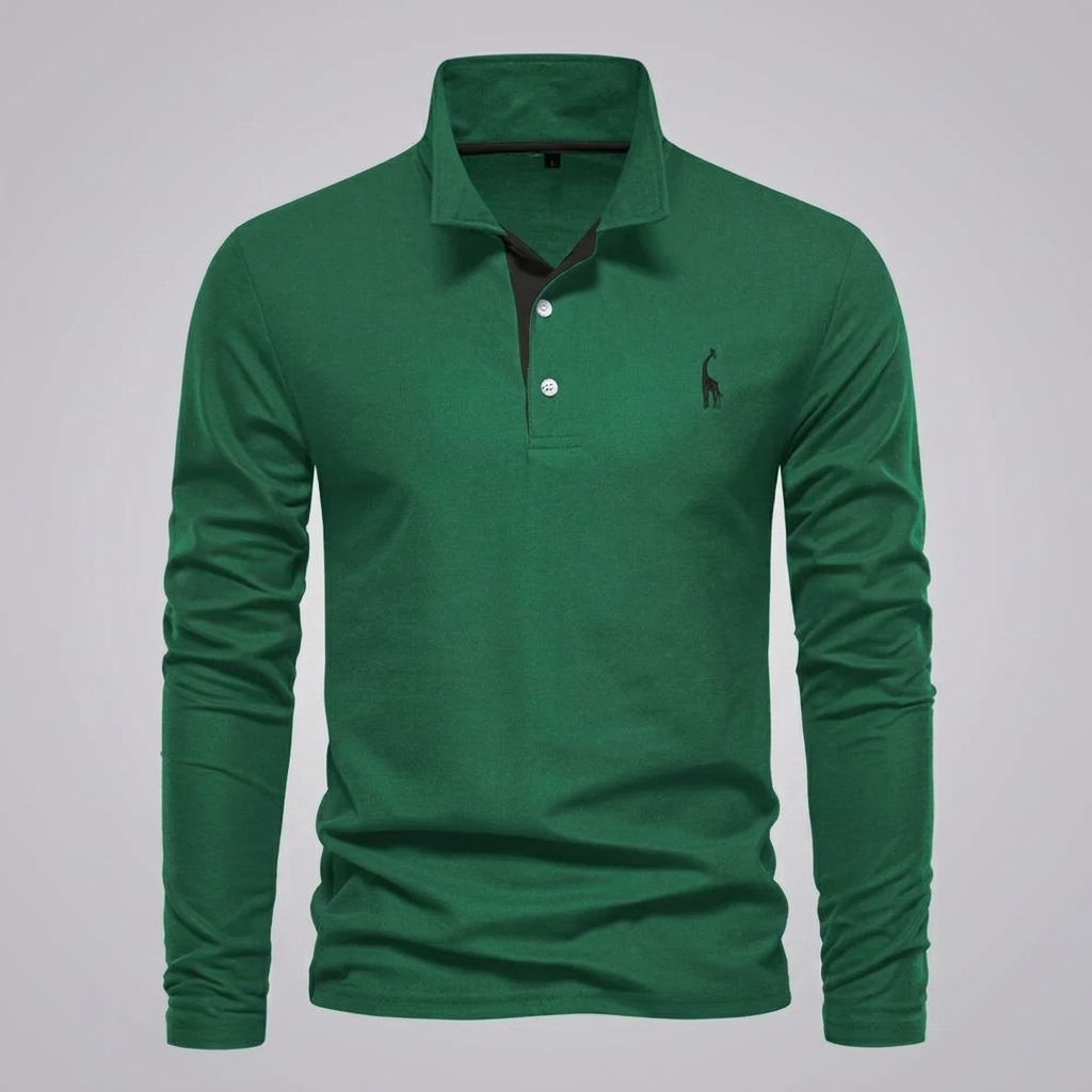 Heren Klassiek Knoop‑Hals Polo Shirt