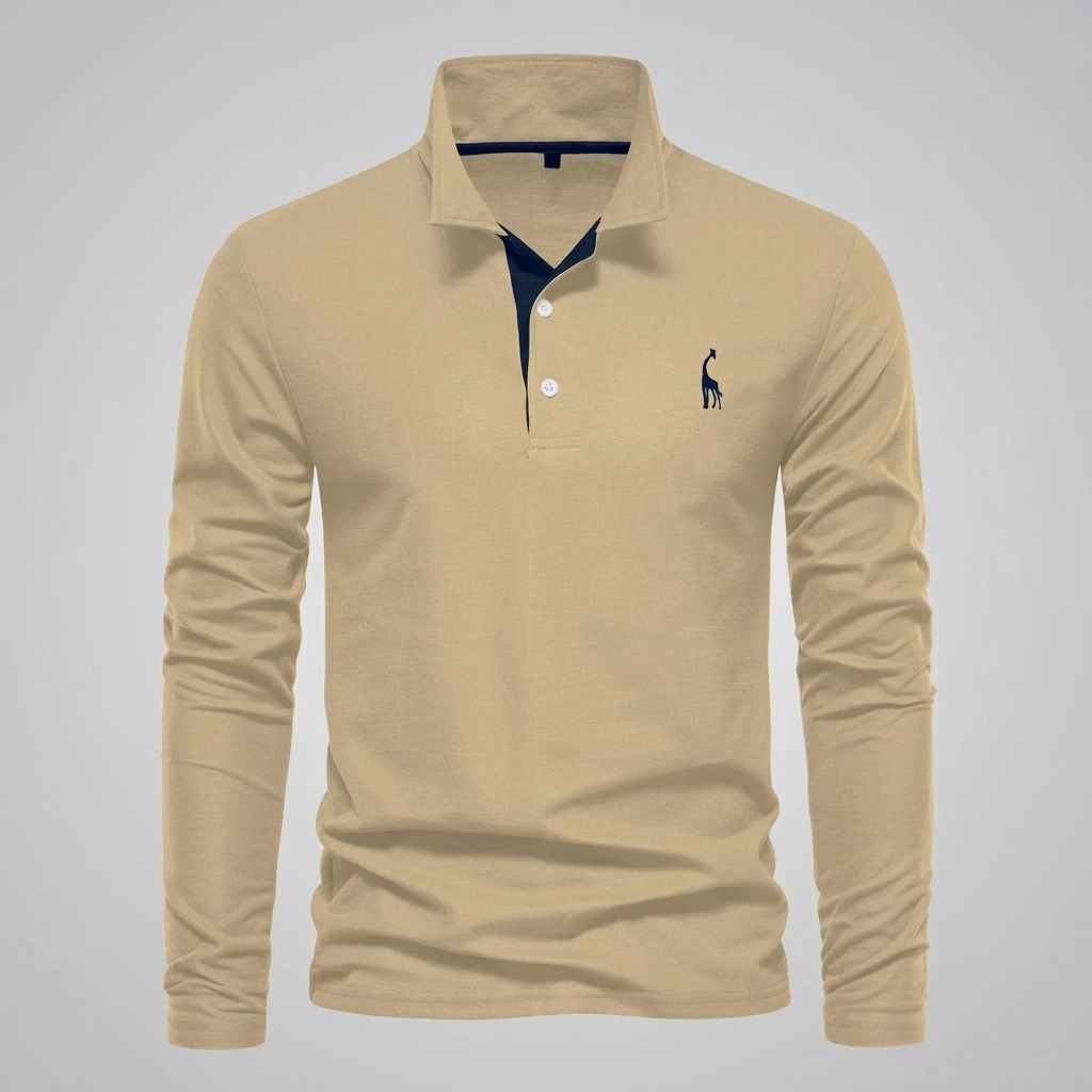 Heren Klassiek Knoop‑Hals Polo Shirt