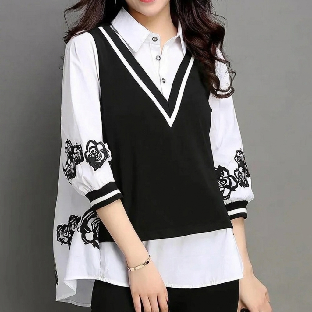 2‑delige Blouse‑en‑Vest Set