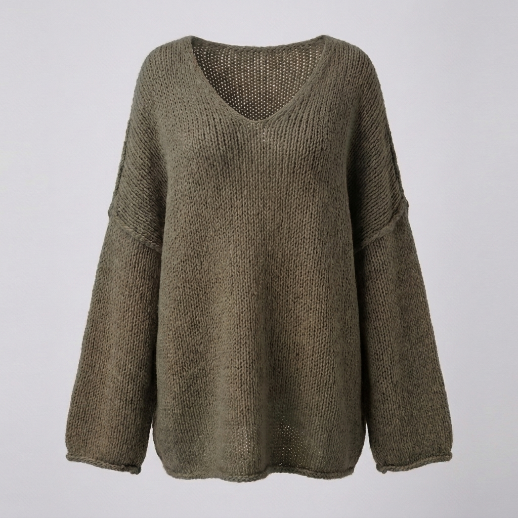 Elegante V‑Hals Trui voor Dames