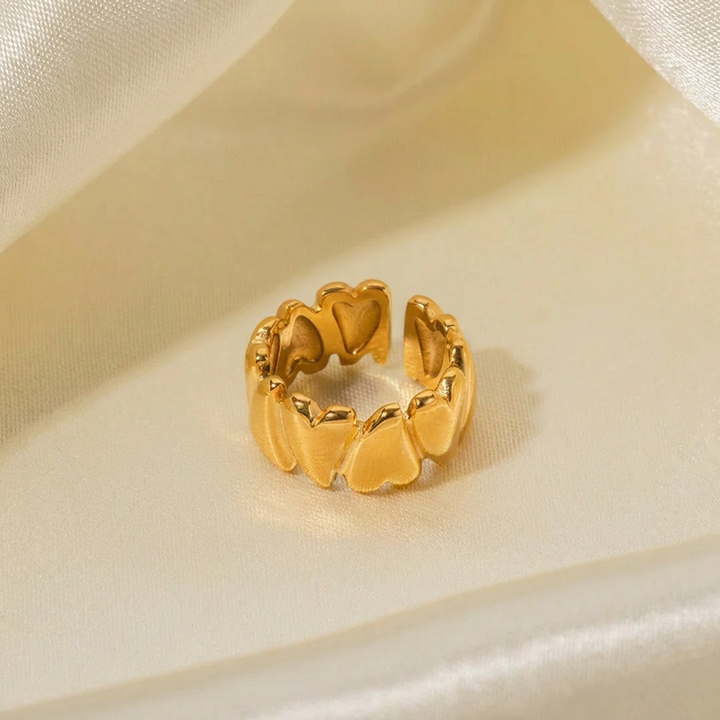 18K Gouden RVS Liefde Open Ring