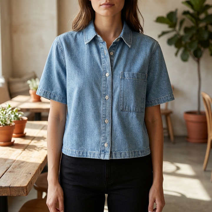 Casual blauw overhemd