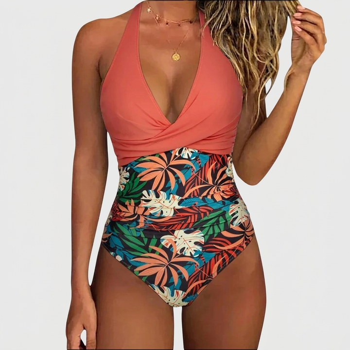 Dames halterpak met bloemenprint