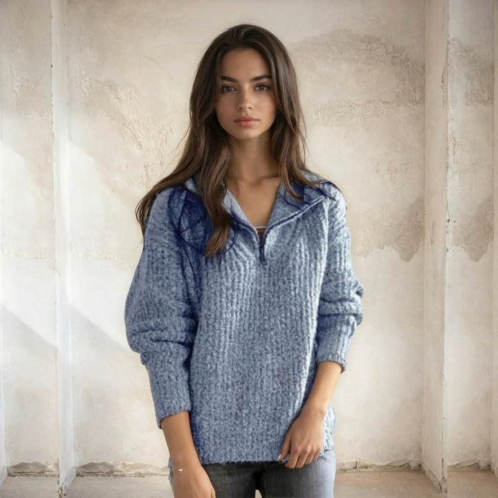 Dames Half‑Zip Trui