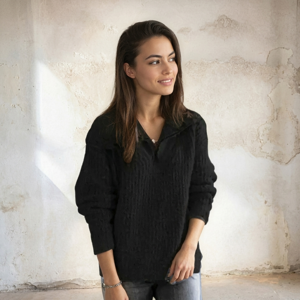 Dames Half‑Zip Trui