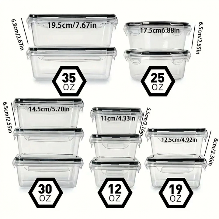 Voedselcontainer Set 12‑dlg