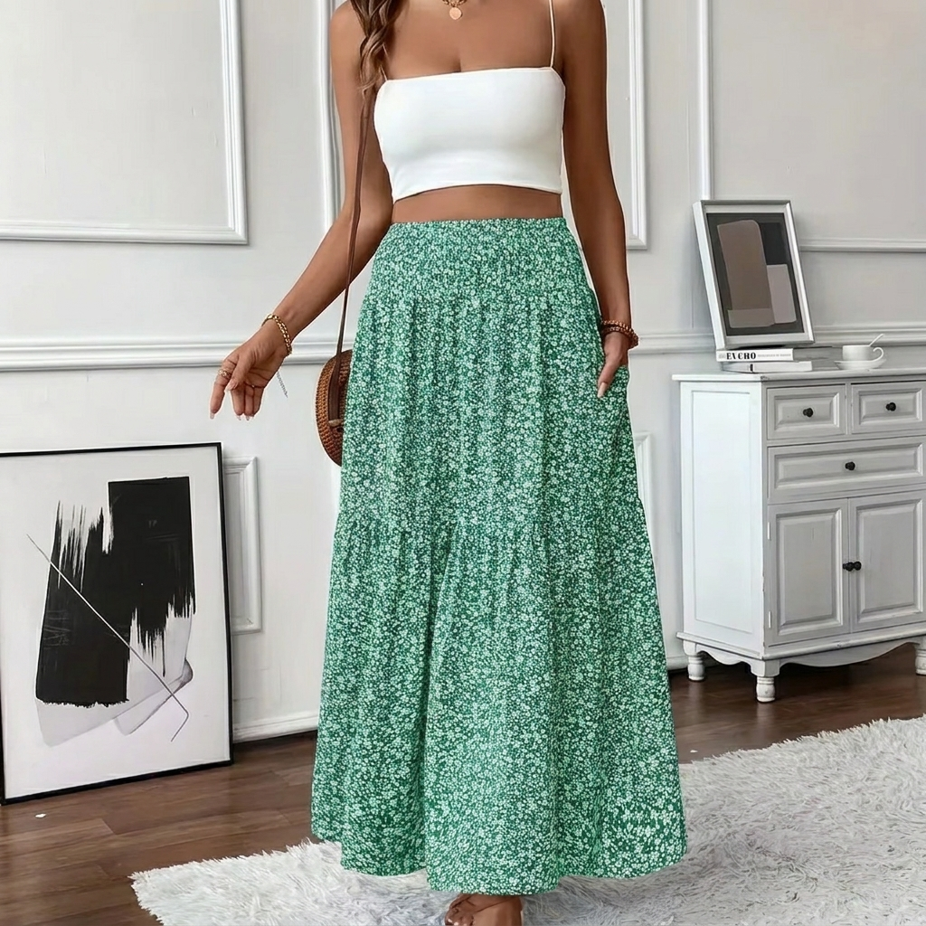 Elegante A‑lijn Rok met Smocktail