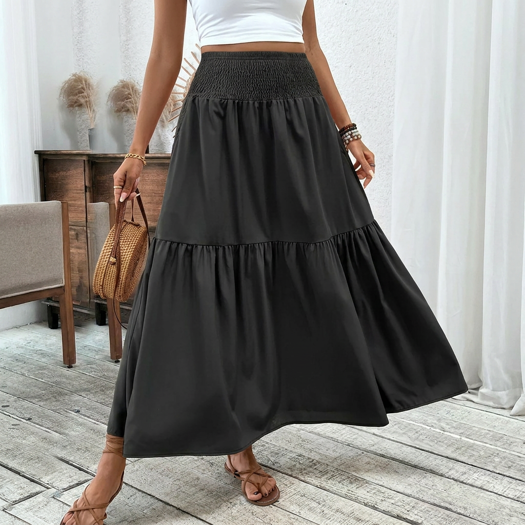 Elegante A‑lijn Rok met Smocktail