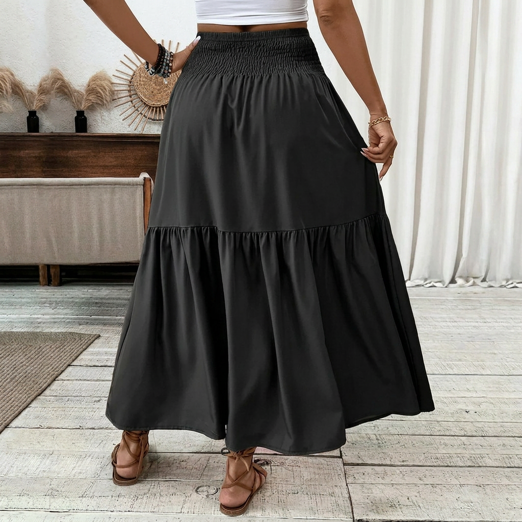 Elegante A‑lijn Rok met Smocktail