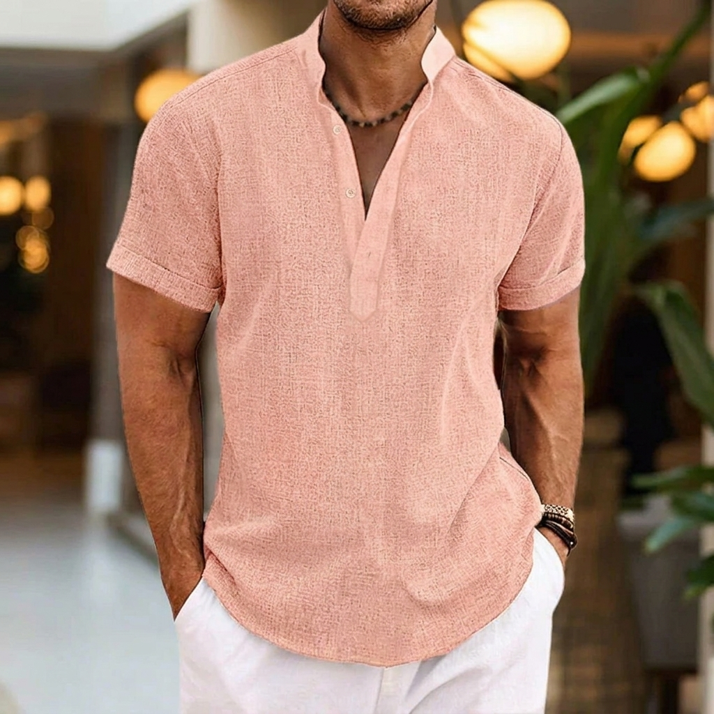 Klassiek Heren Shirt met V‑Hals