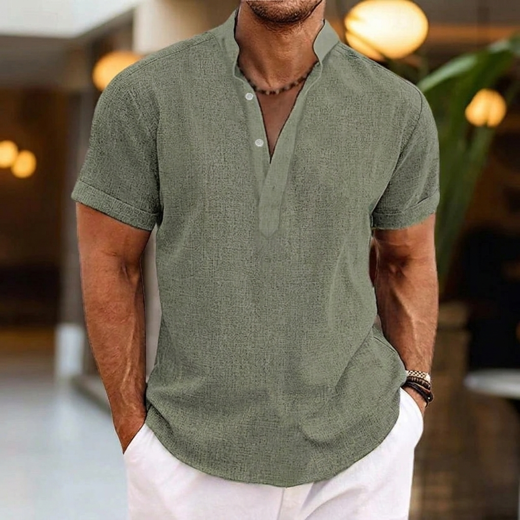 Klassiek Heren Shirt met V‑Hals