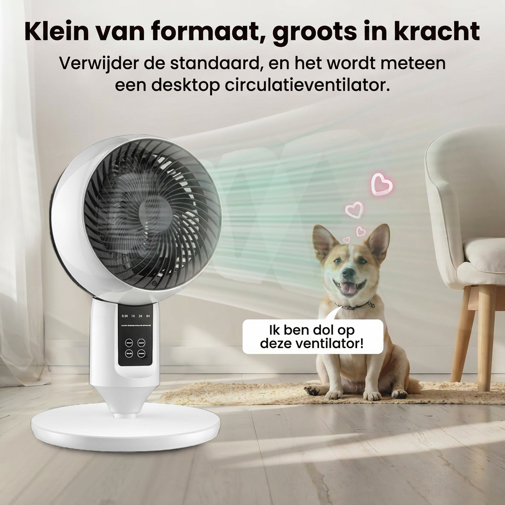 Verstelbare staande ventilator met 3D-oscillatie