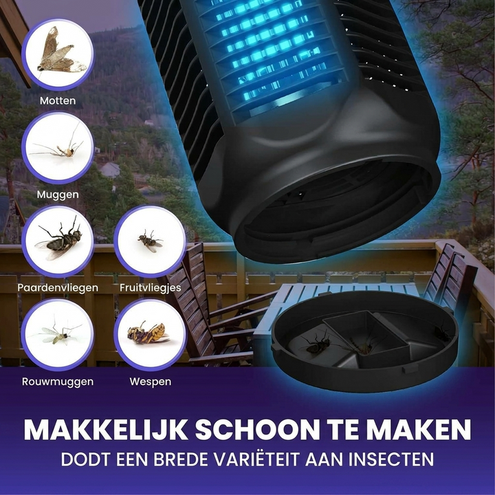 Elektrische insectenverdelger met 20W UV-licht en 4200V netspanning, IPX4 waterdicht