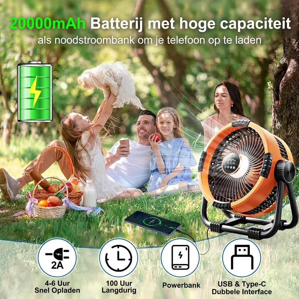 Krachtige ventilator - voor buiten en binnen