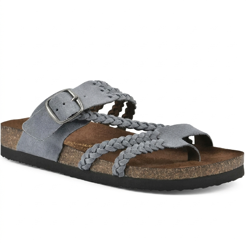 Elegante Europese Stijl Geweven Band Plat Sandalen voor Vrouwen