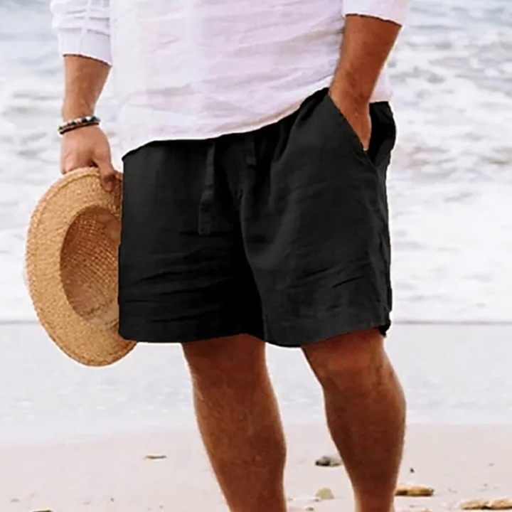 Casual herenshort met trekkoord en zakken, geschikt voor de zomer en het strand