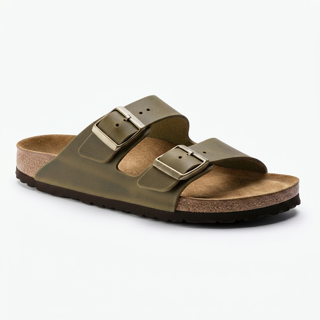 Vintage Platte Kurken Sandalen Dames Heren