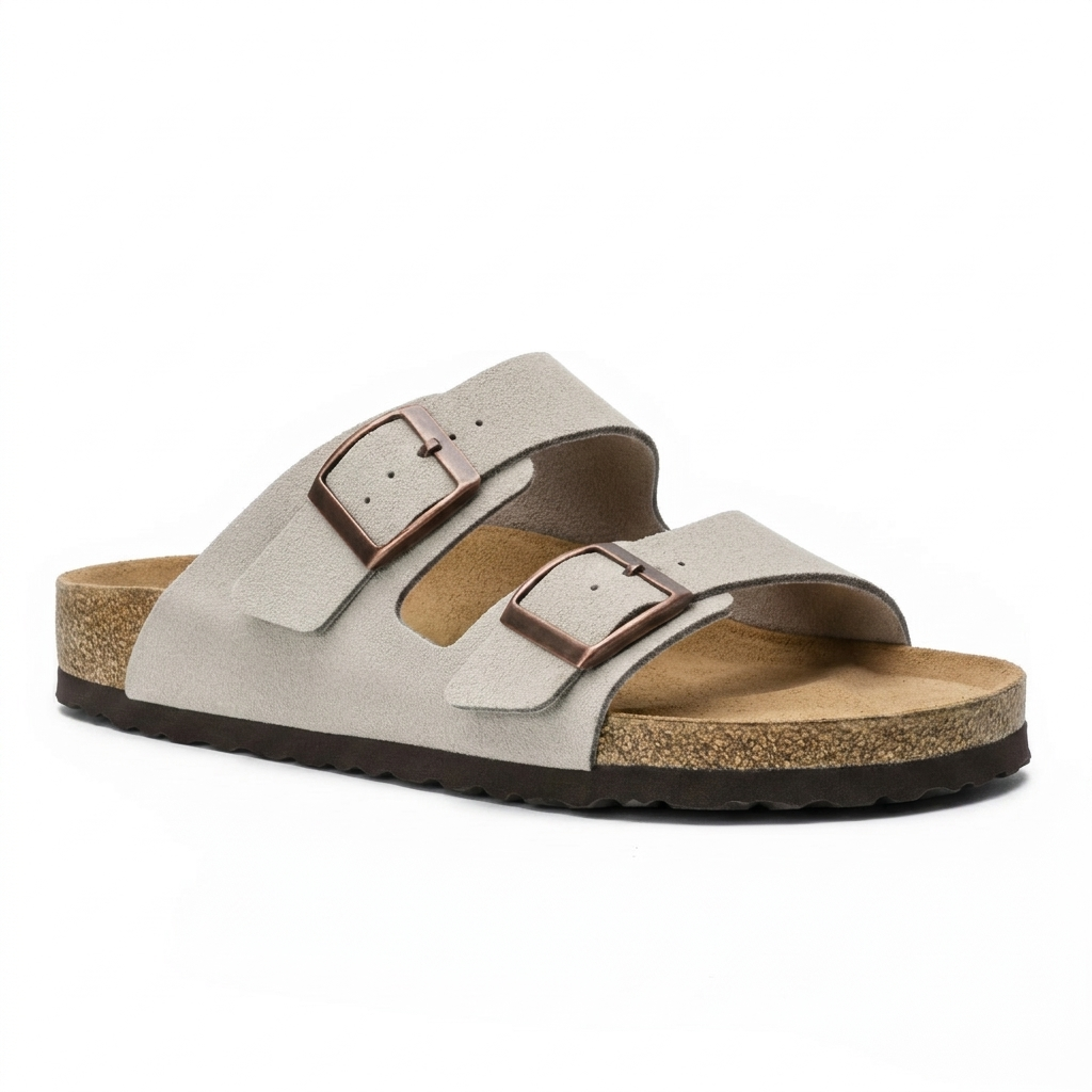 Vintage Platte Kurken Sandalen Dames Heren