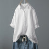 Dames Blouse Casual met Ruches Knoopsluiting